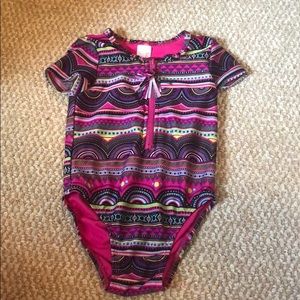 💦 Girls Toddler 3T one piece zip up swimsuit,NWOT